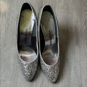 Silver Glitter Imperial Women's Shoes